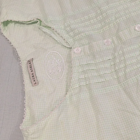 Laura Ashley Mint Green Button-Up Dress - Picture 3 of 4